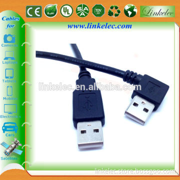 Manufacture high quality cheap price Right angle USB AM TO USB AM cable